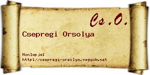 Csepregi Orsolya névjegykártya